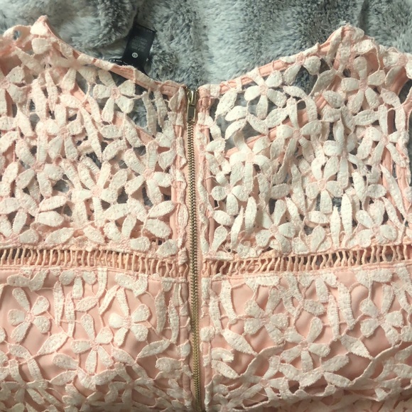 Pink Floral Knit Lace Dress - Picture 7 of 8